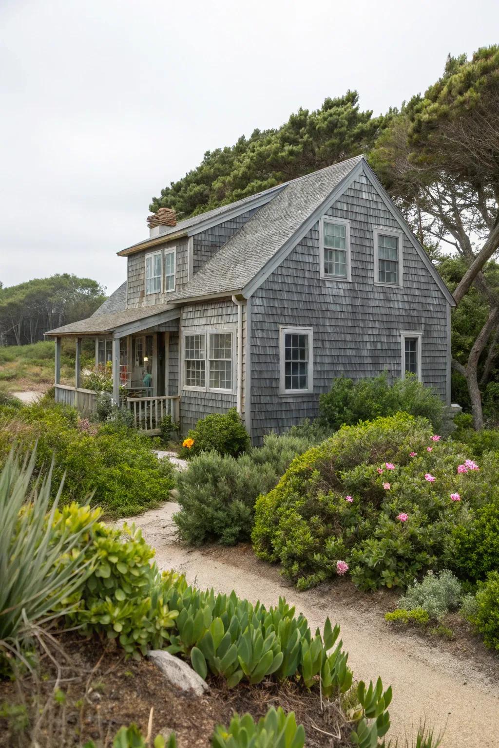 Weathered gray finish adds timeless character.