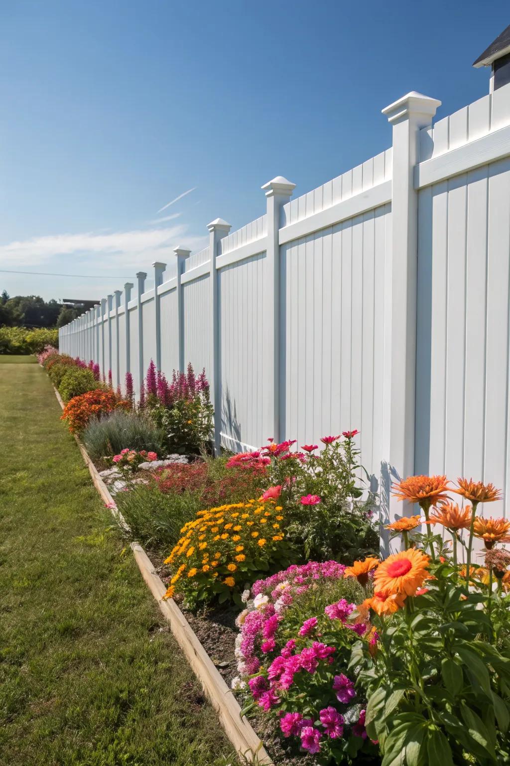Vinyl fences offer a pristine look with little maintenance.