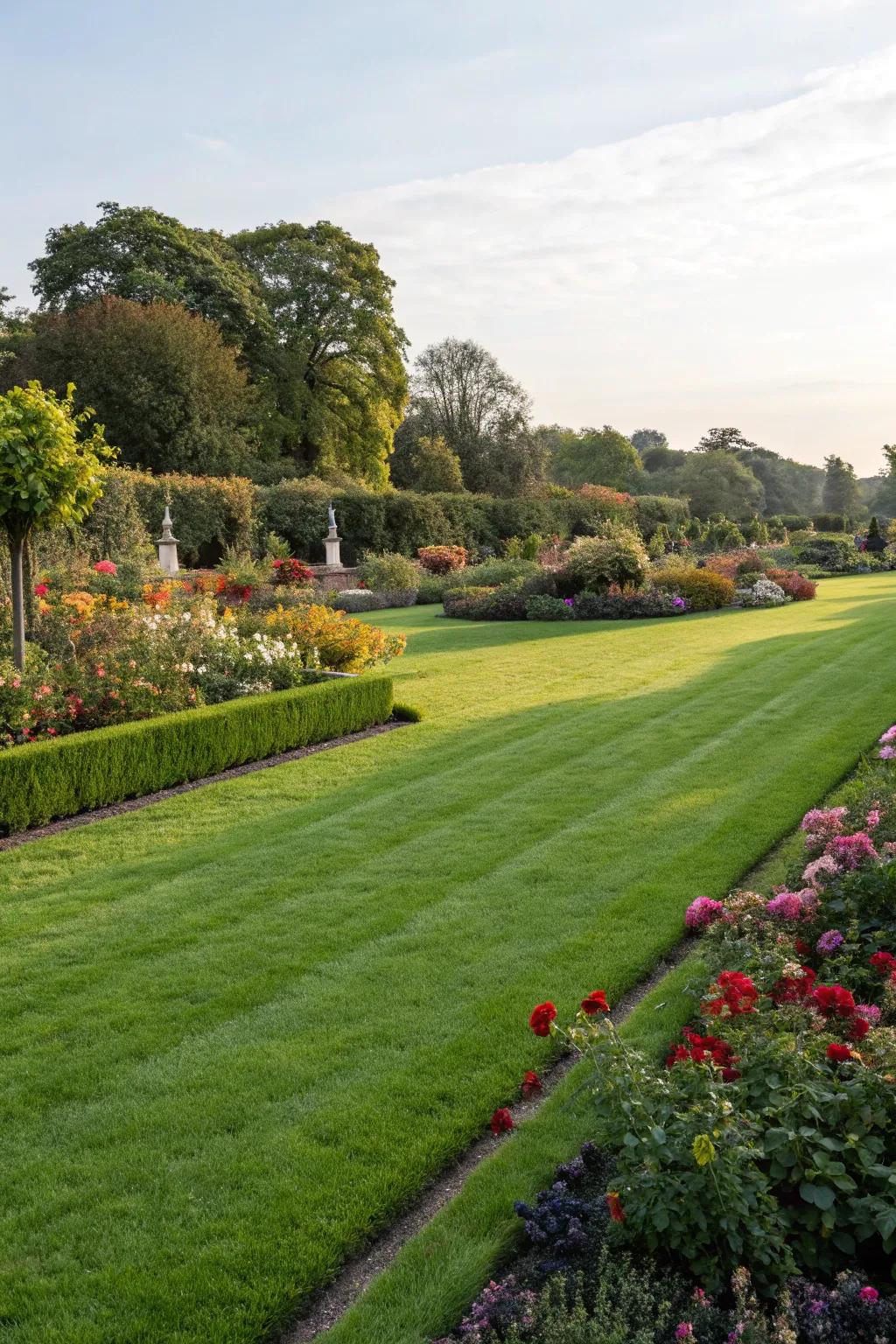 A well-maintained lawn provides a lush foundation for your landscape.