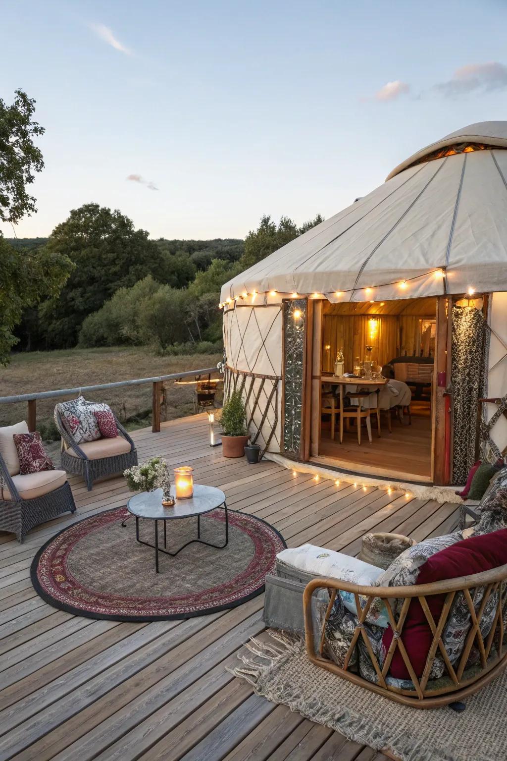A spacious deck provides room for relaxation and entertaining.