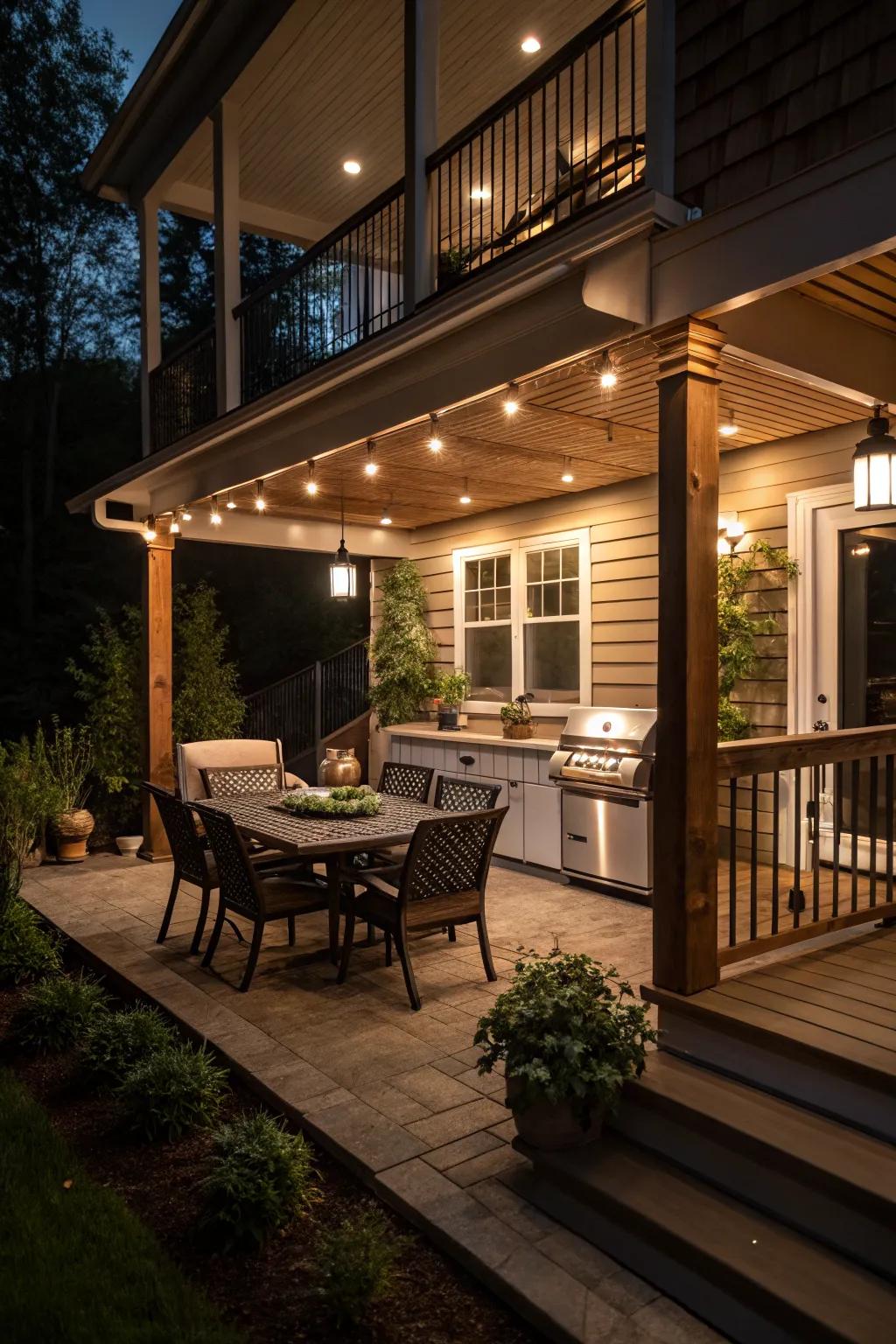 Host in style with a dedicated entertainment area.