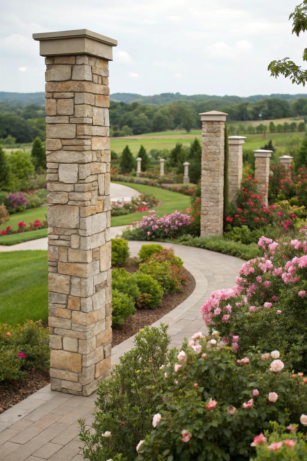 Stone veneer wraps create a beautiful, nature-inspired look.