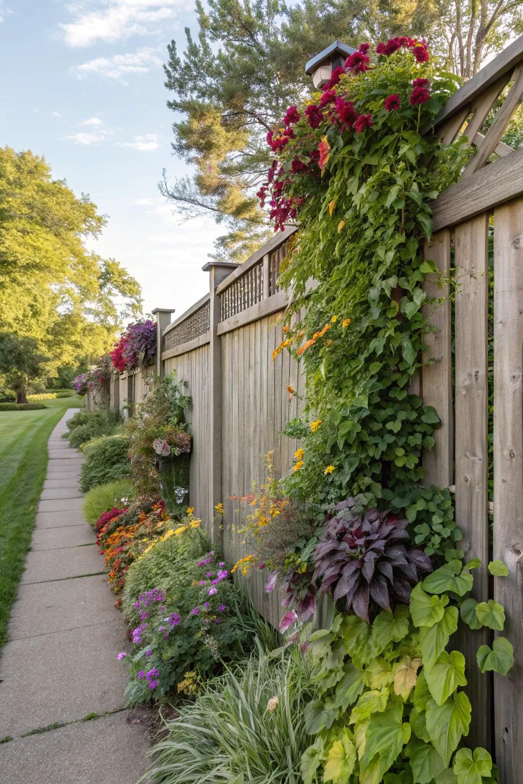 Vertical gardens elevate your privacy game with green charm.