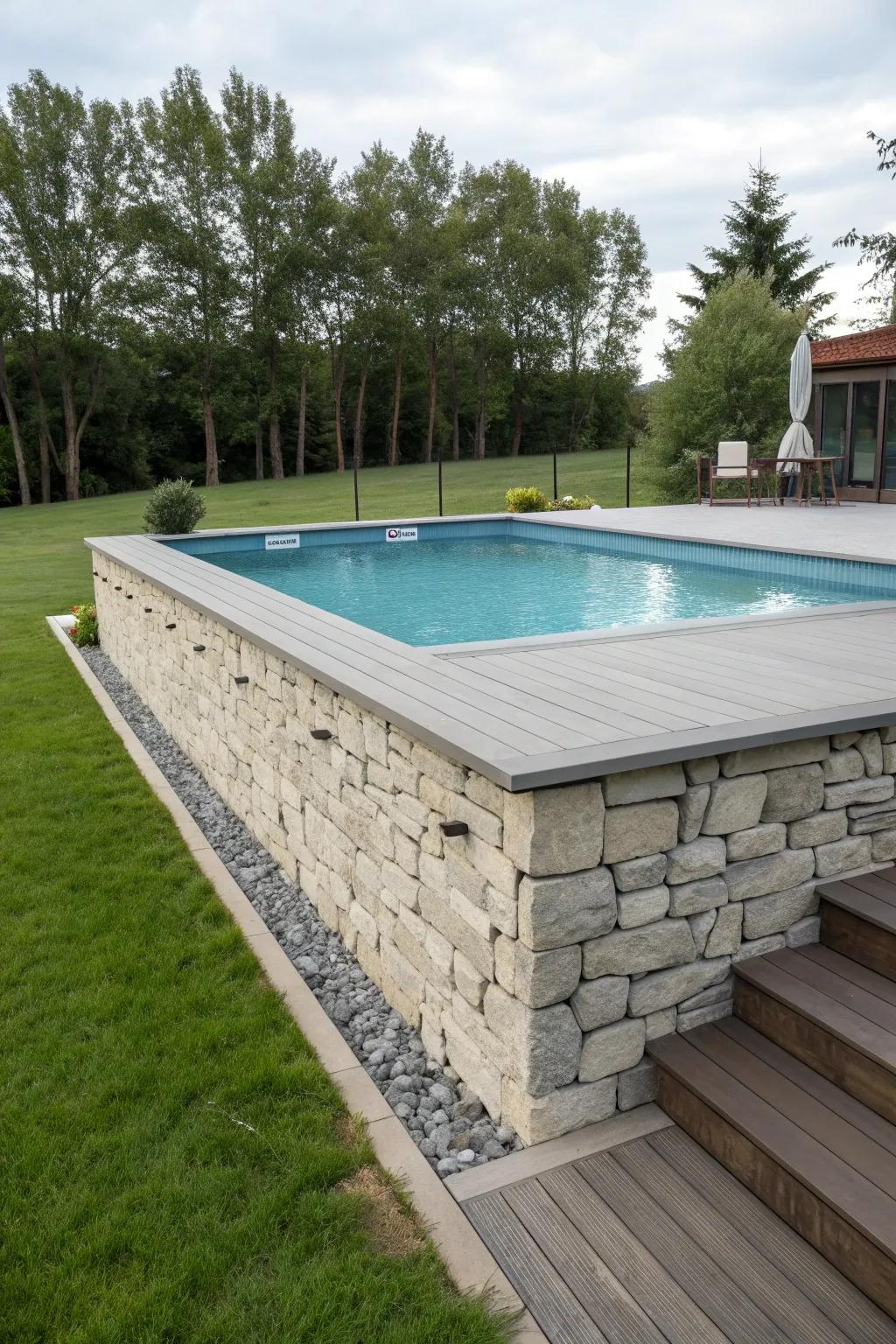 Stylish materials can transform your pool deck into a modern masterpiece.