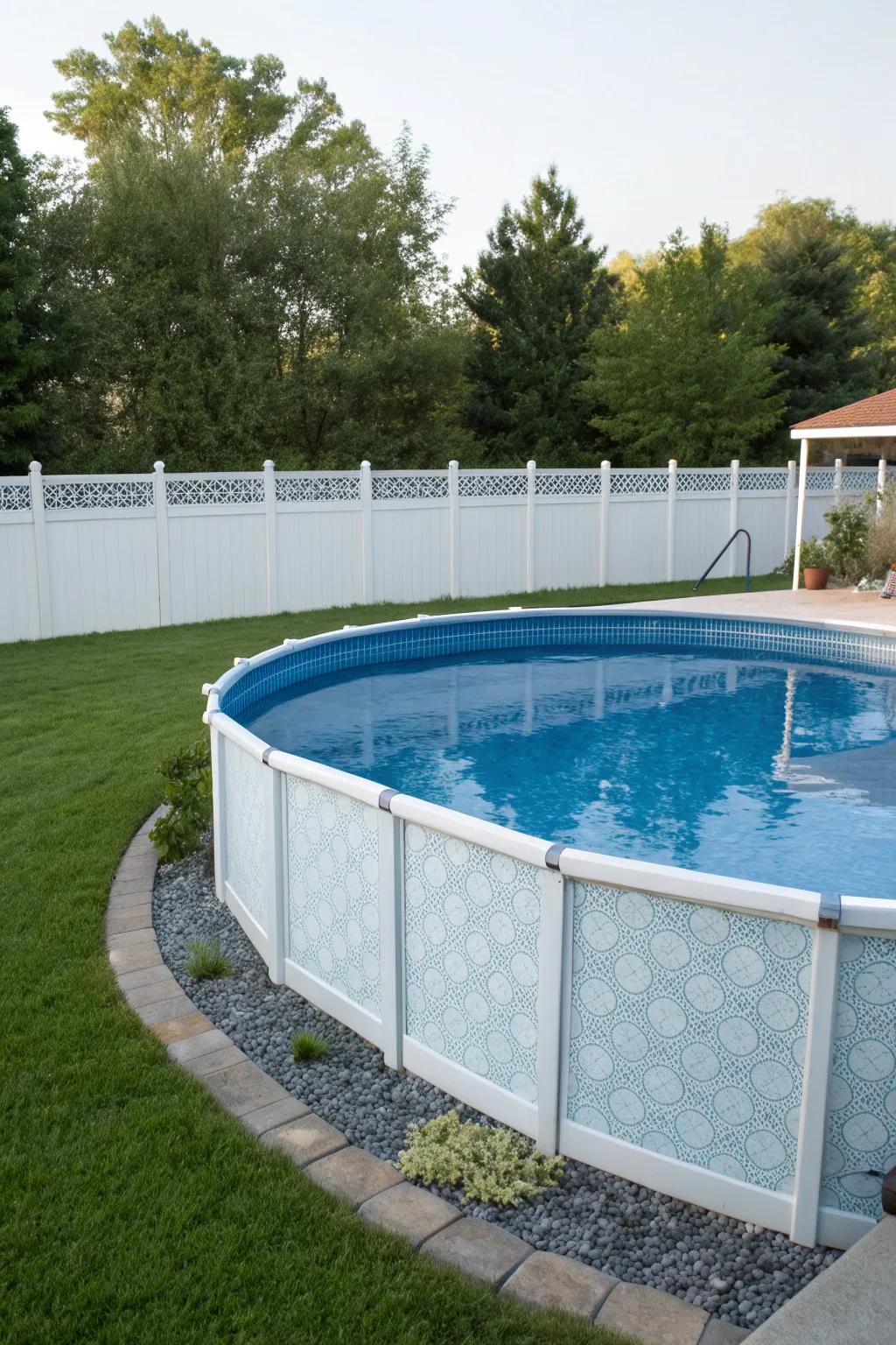 Privacy fencing offers seclusion and style for your pool area.