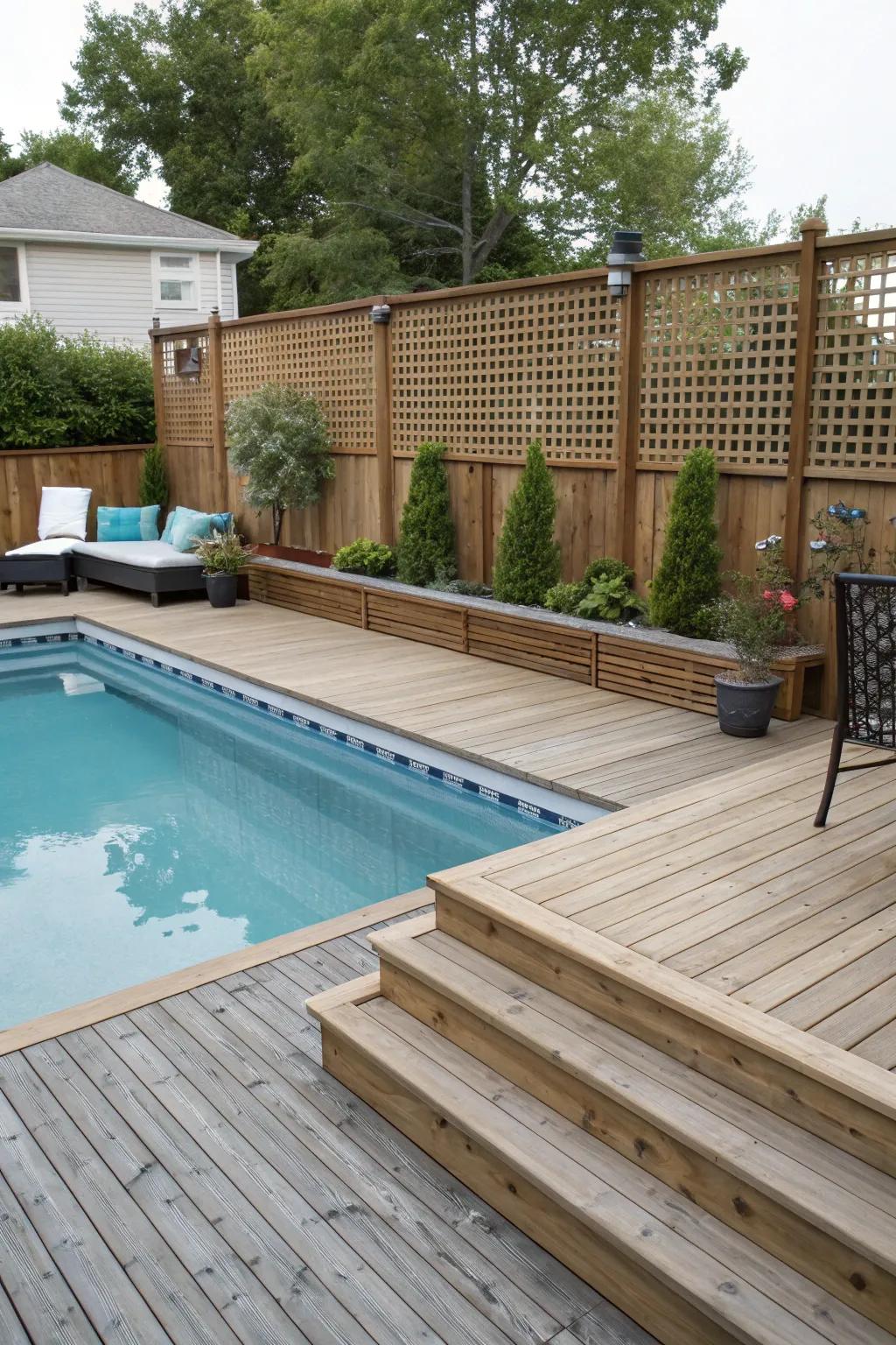 Deck extensions add both privacy and functionality.
