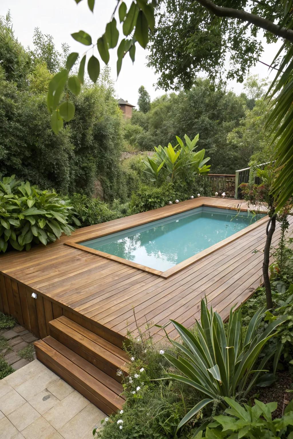 Opt for wooden decking for a timeless and natural look.