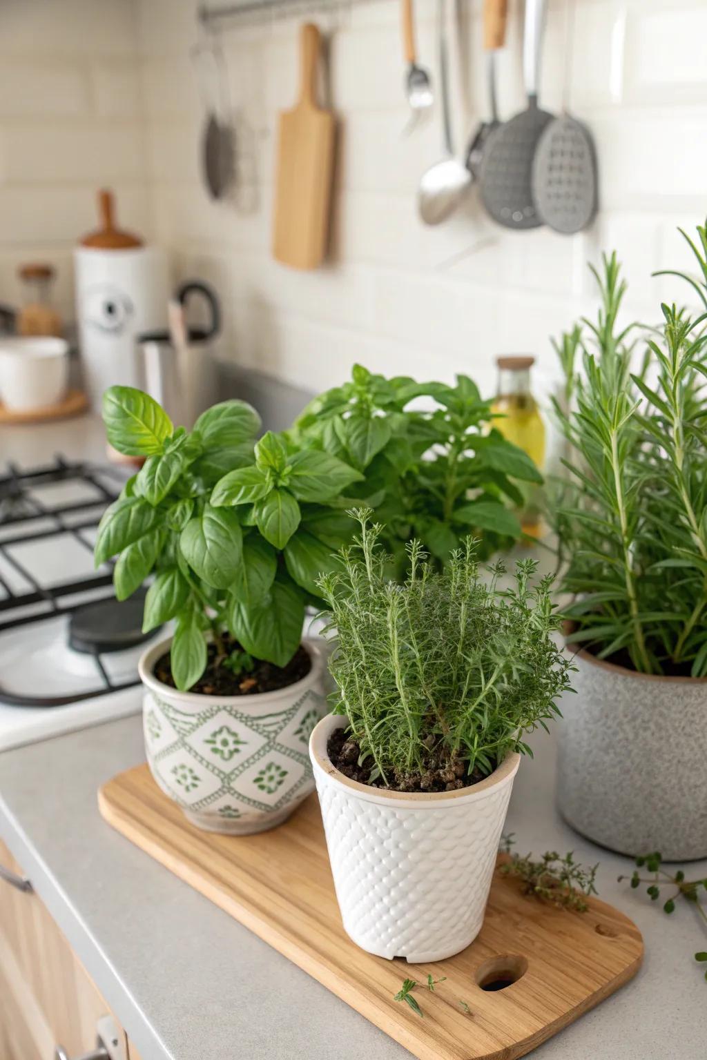 Bring fresh flavors to your kitchen with a handy herb garden.