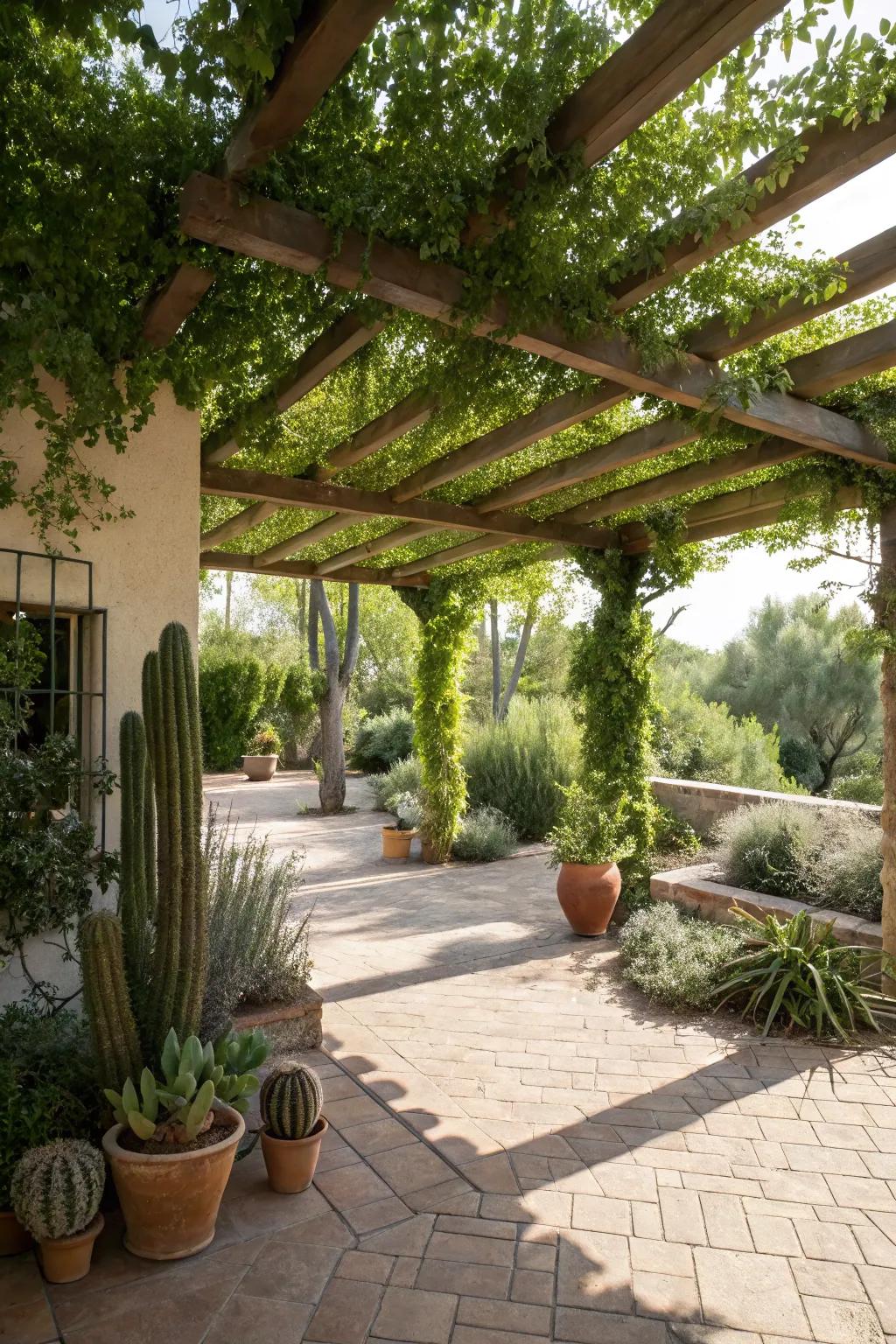 Shade structures extend the usability of your garden.