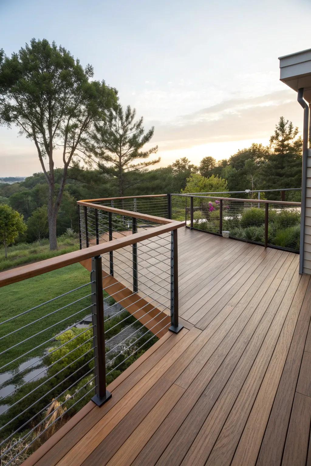 Stylish railings can elevate your deck's overall look.