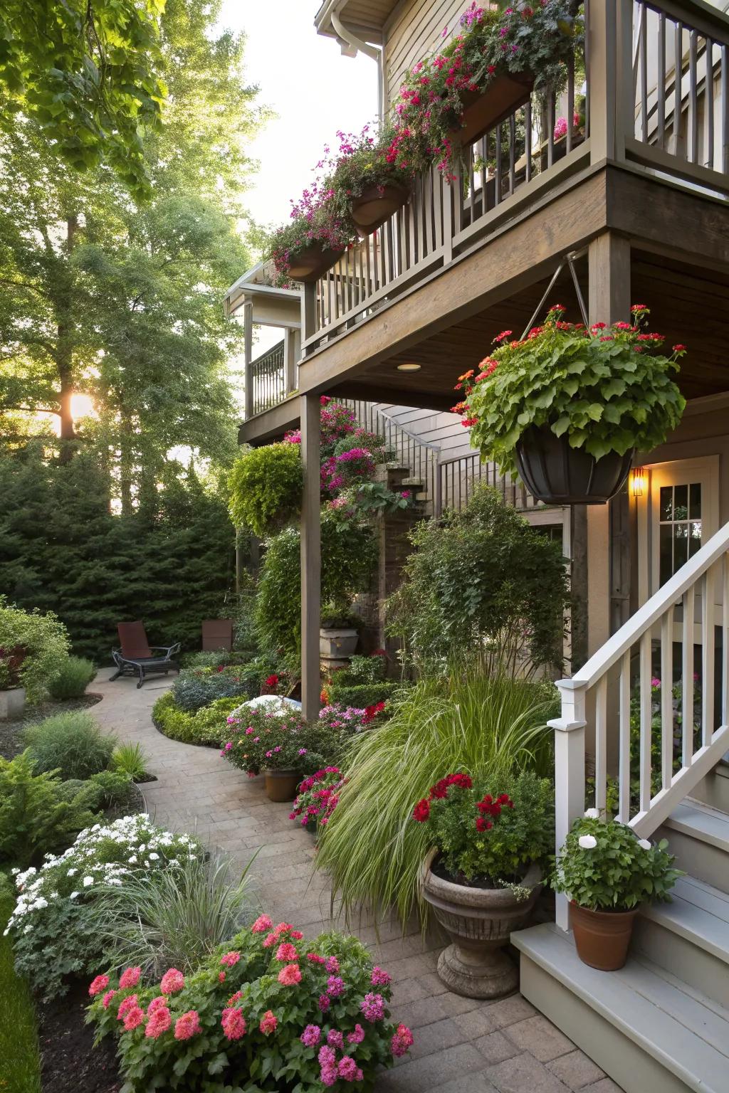 Multi-level steps add depth and character to your landing.