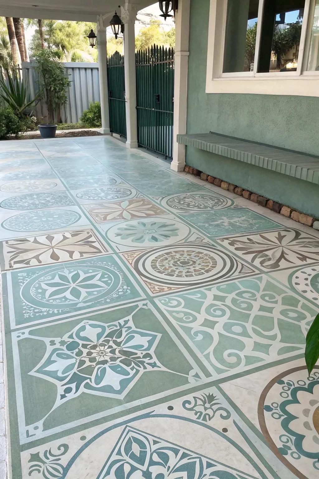Brighten up your patio with a DIY painted floor