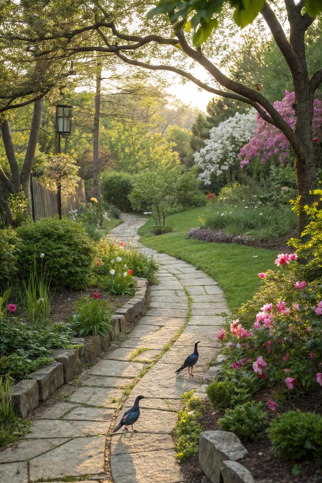 Pathways add charm and functionality to your backyard oasis.