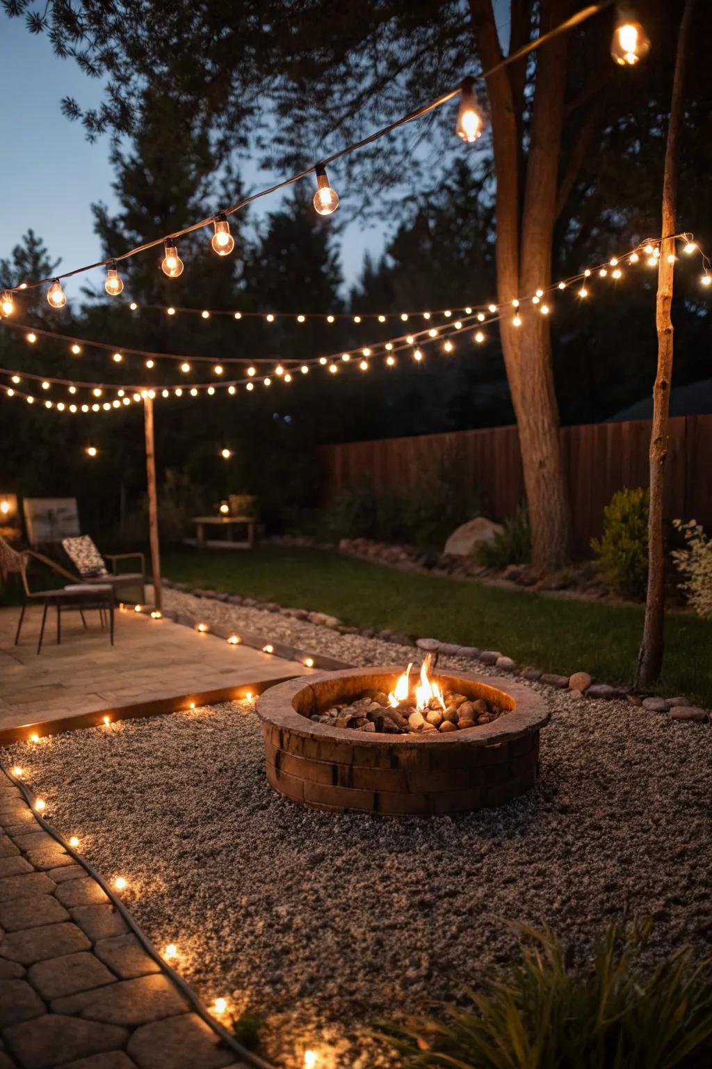 String lights add a magical touch to your outdoor evenings.