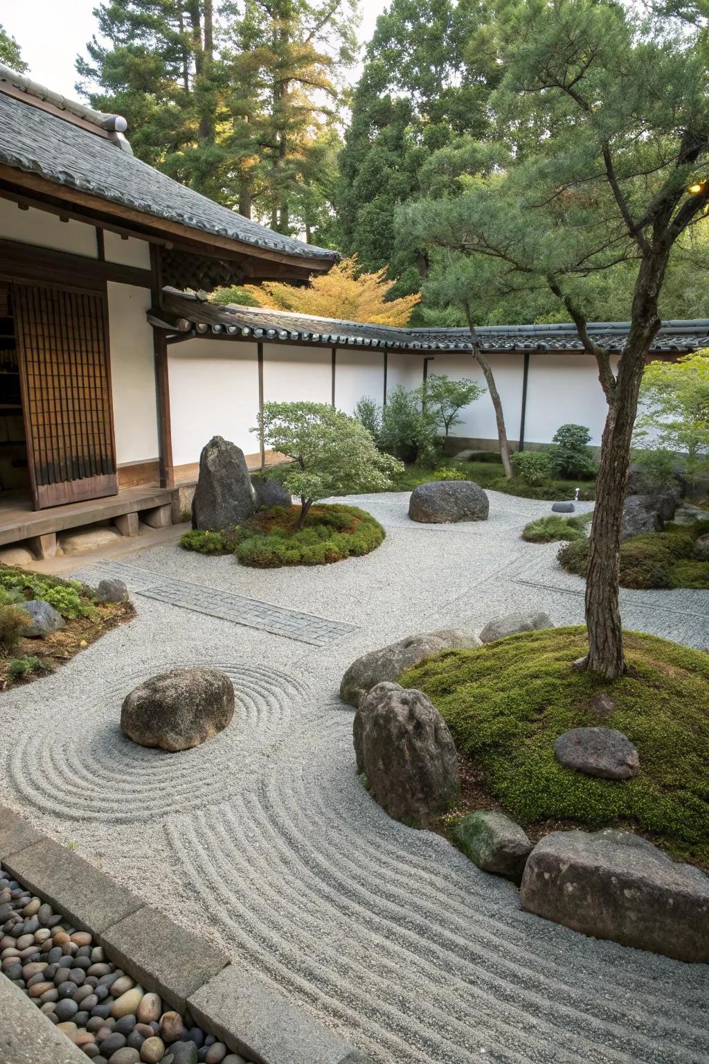 A Zen garden brings tranquility and simplicity to your space.