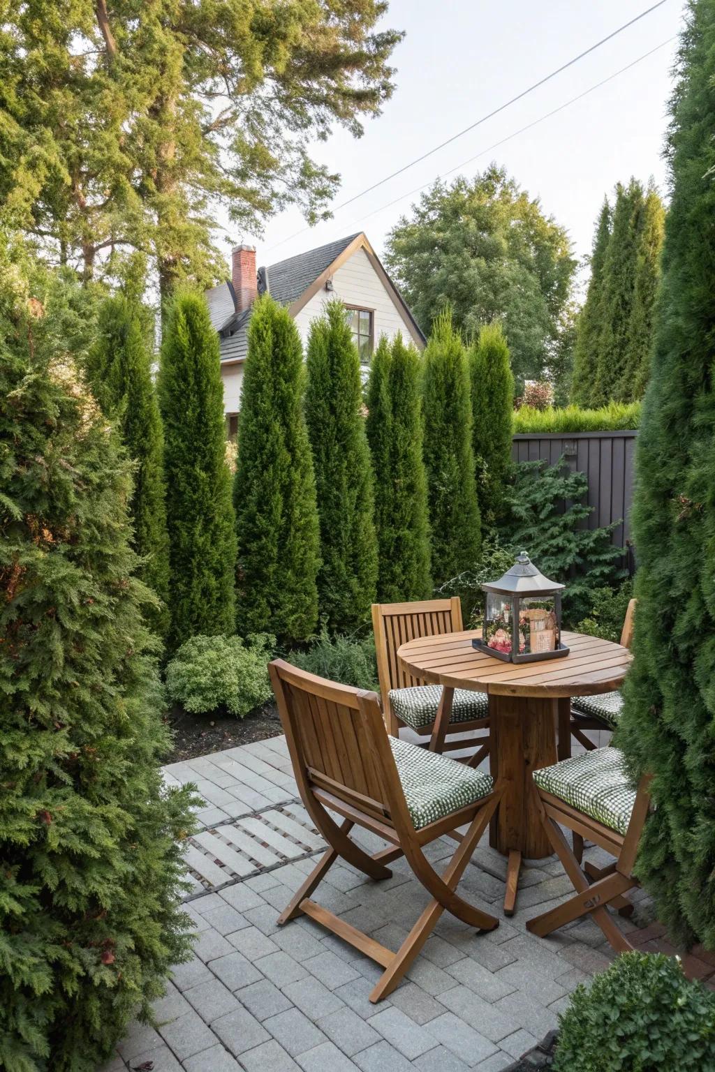 Create your own secret retreat with arborvitae enclaves.