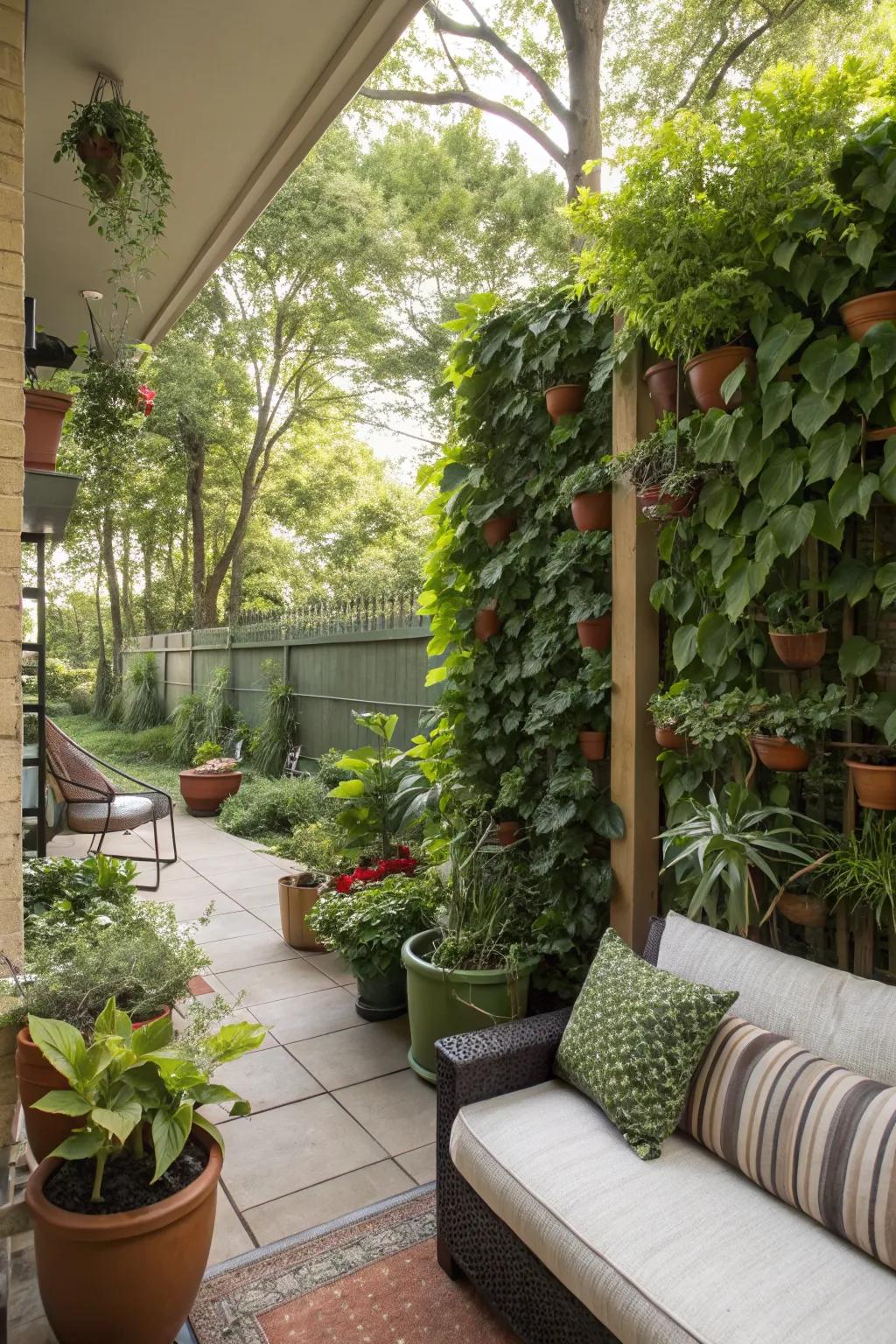 Greenery adds life and vibrancy to your outdoor living space.