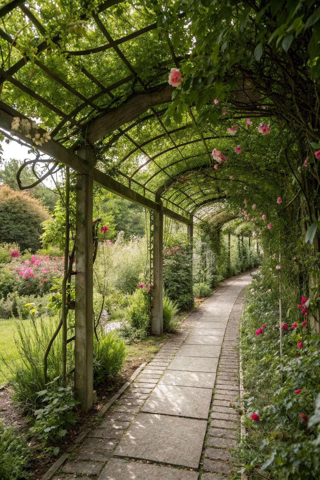 A secret garden retreat offers privacy and tranquility.