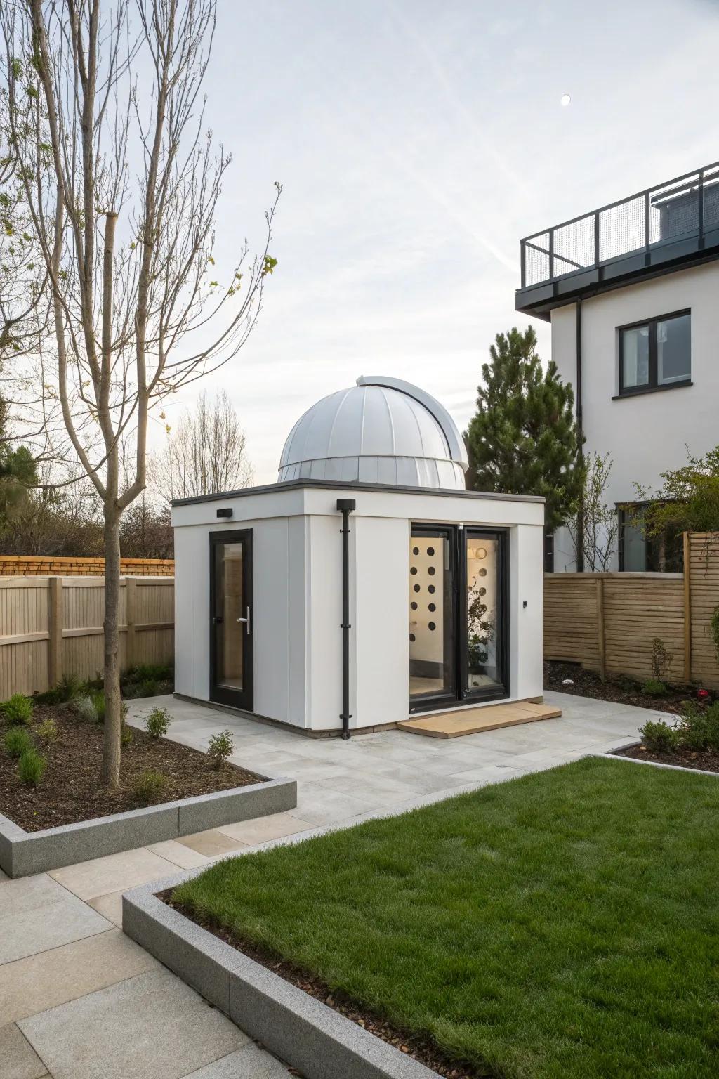 Minimalist observatories blend subtlety with functionality.