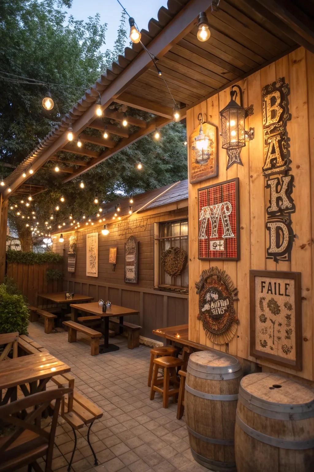 Personalized signs add character and charm to your pub.