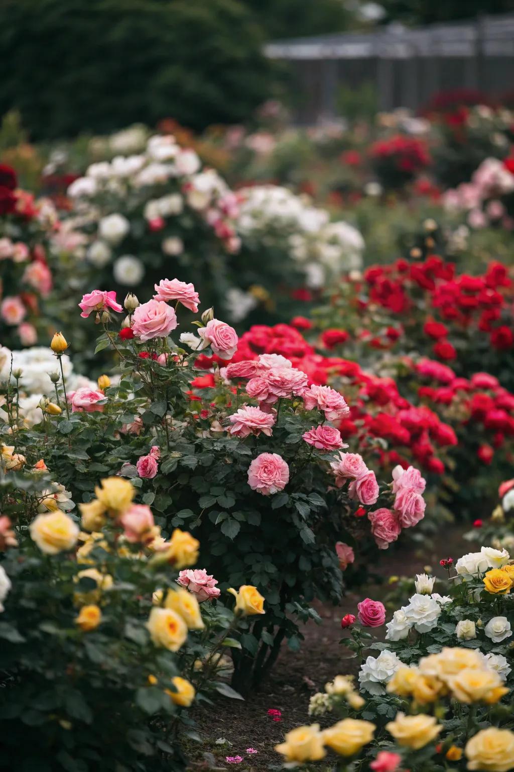 Dense plantings create a striking visual impact with a tapestry of colors.