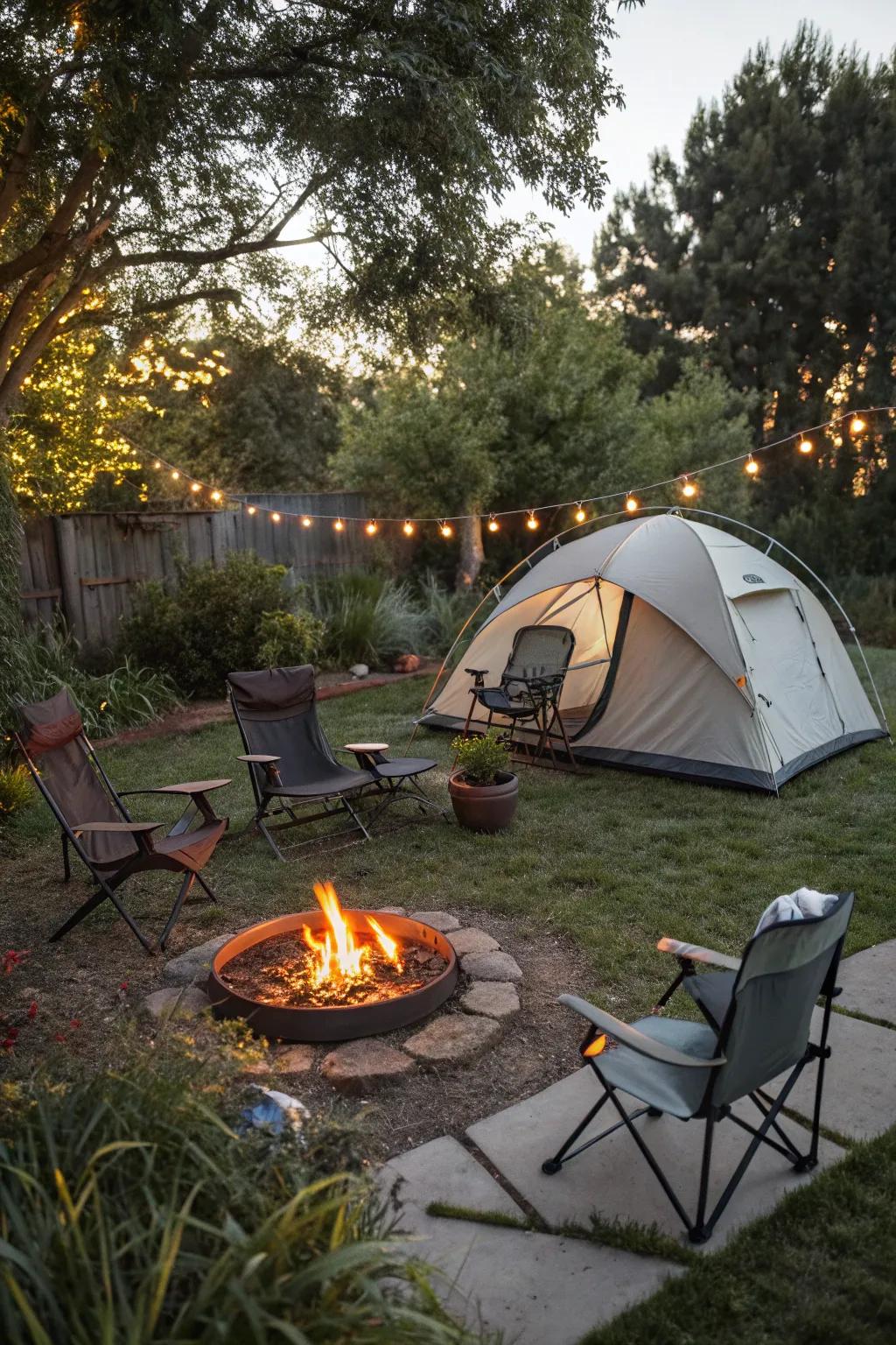 Gather around a fire pit for warmth and camaraderie in your backyard.