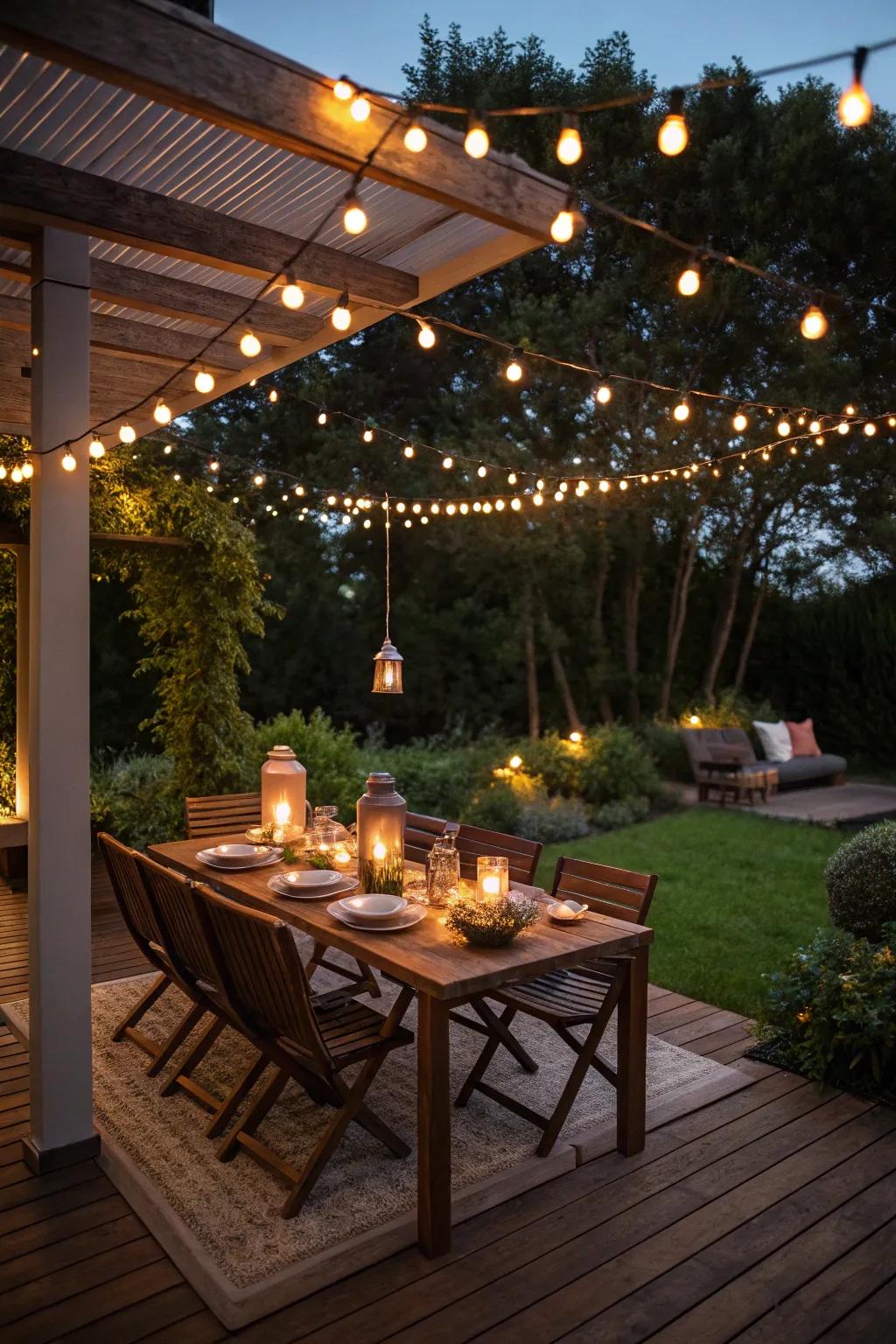 Enhance your terrace with magical evening lighting.