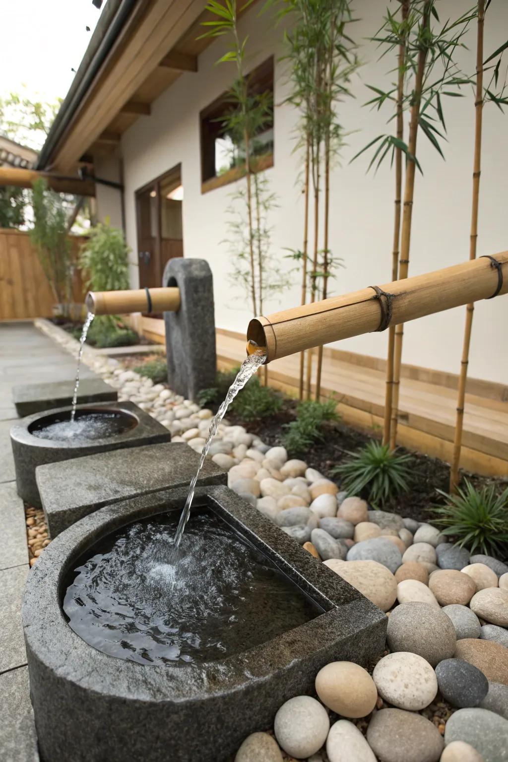 A Zen waterfall fosters peace and balance in your garden.
