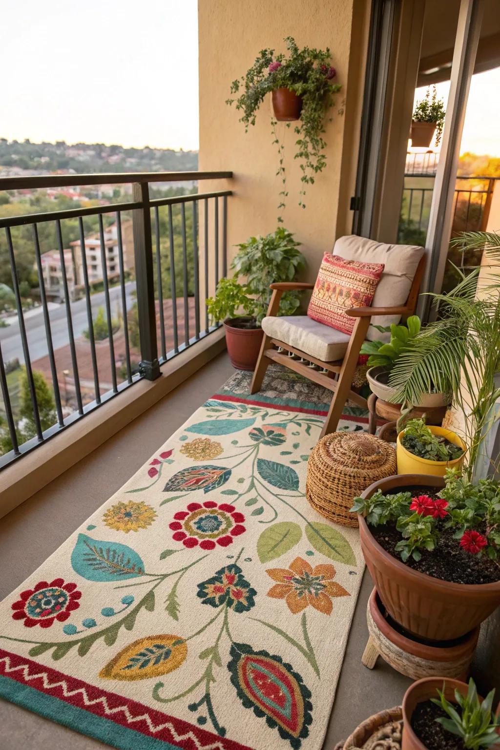 Unleash your creativity with a DIY painted rug.