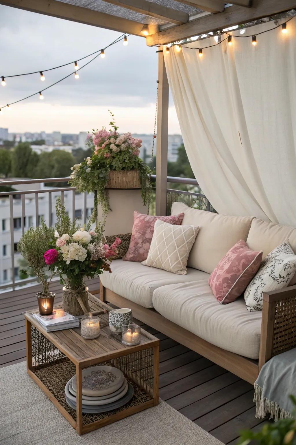 An outdoor living room perfect for lounging.
