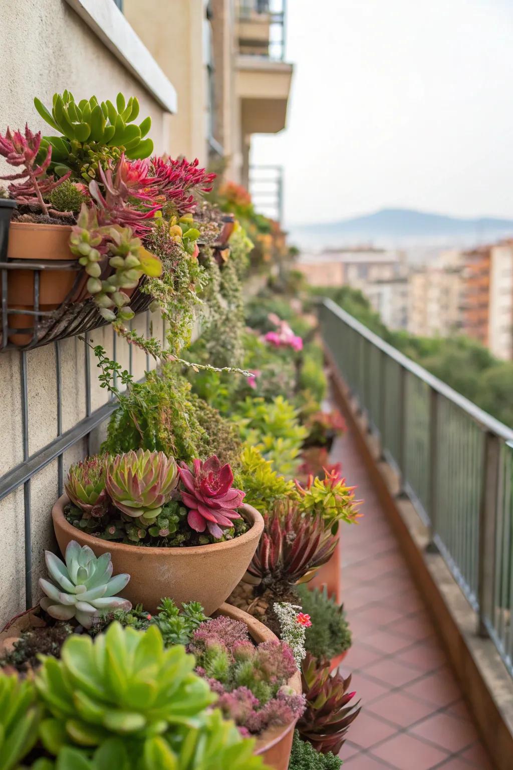 Succulent frames offer a low-maintenance yet stunning vertical garden.