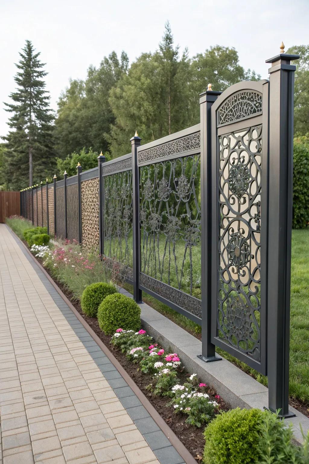 Decorative metal panels add elegance and style.