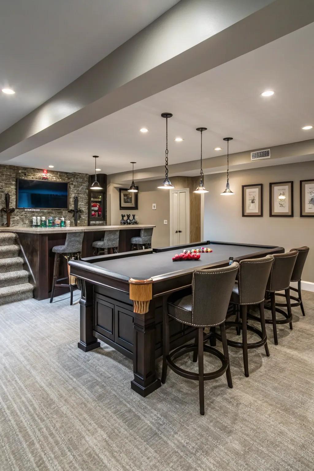A built-in bar area for socializing in style.
