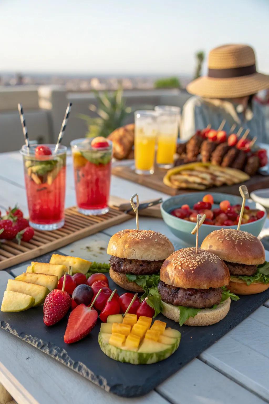 Entice your guests with beautifully displayed food.