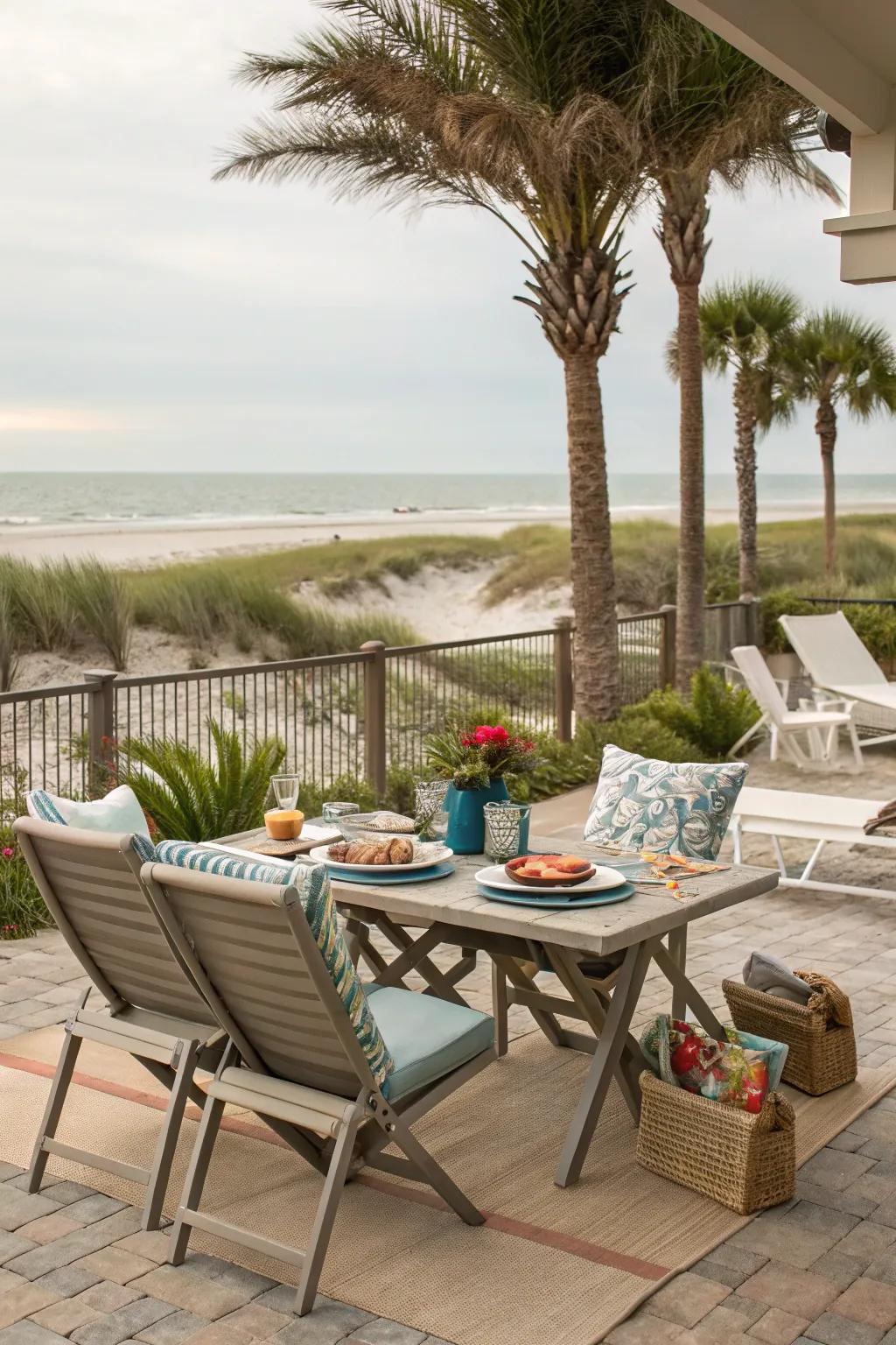 An inviting outdoor living space perfect for coastal entertaining.