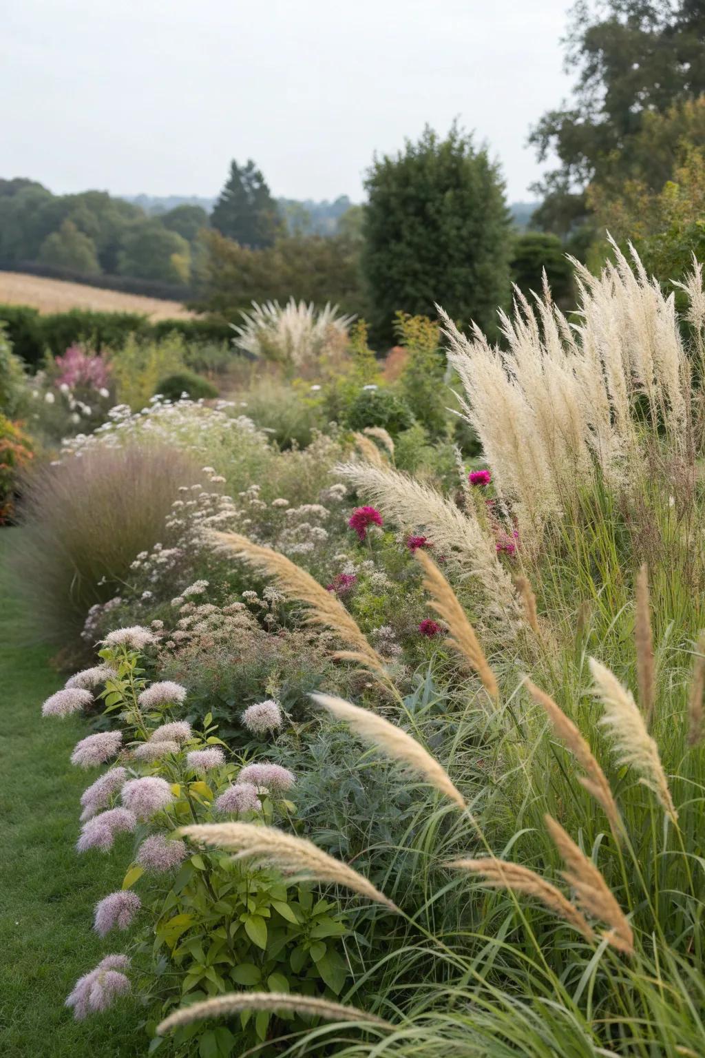 Contrasting textures bring depth and interest to the garden