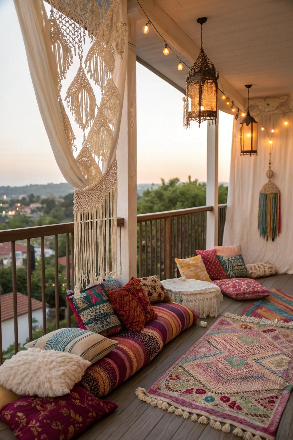 A bohemian retreat full of color and texture.