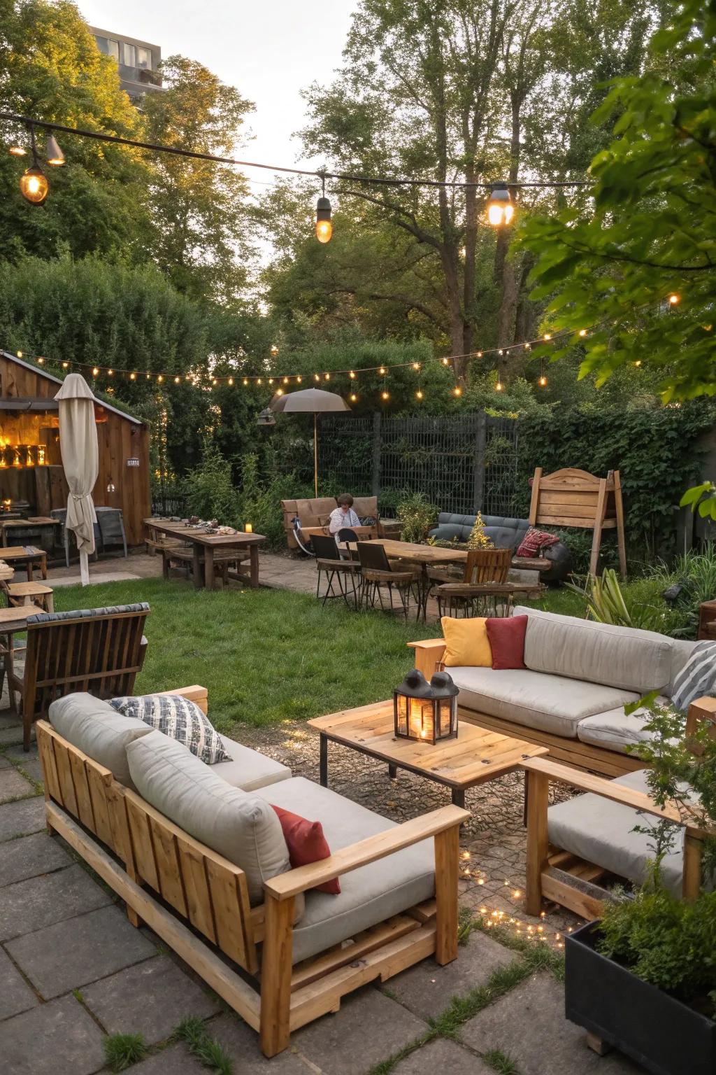 A mix of seating options ensures comfort for all.