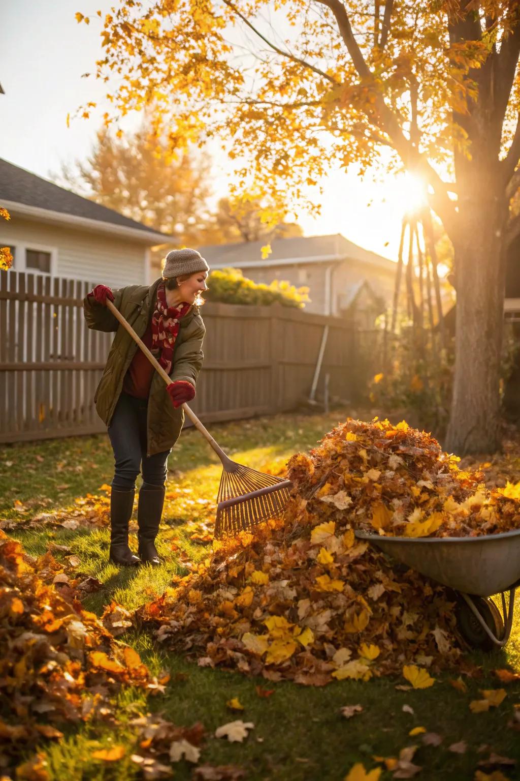 Make quick work of leaf piles with handy leaf scoops.