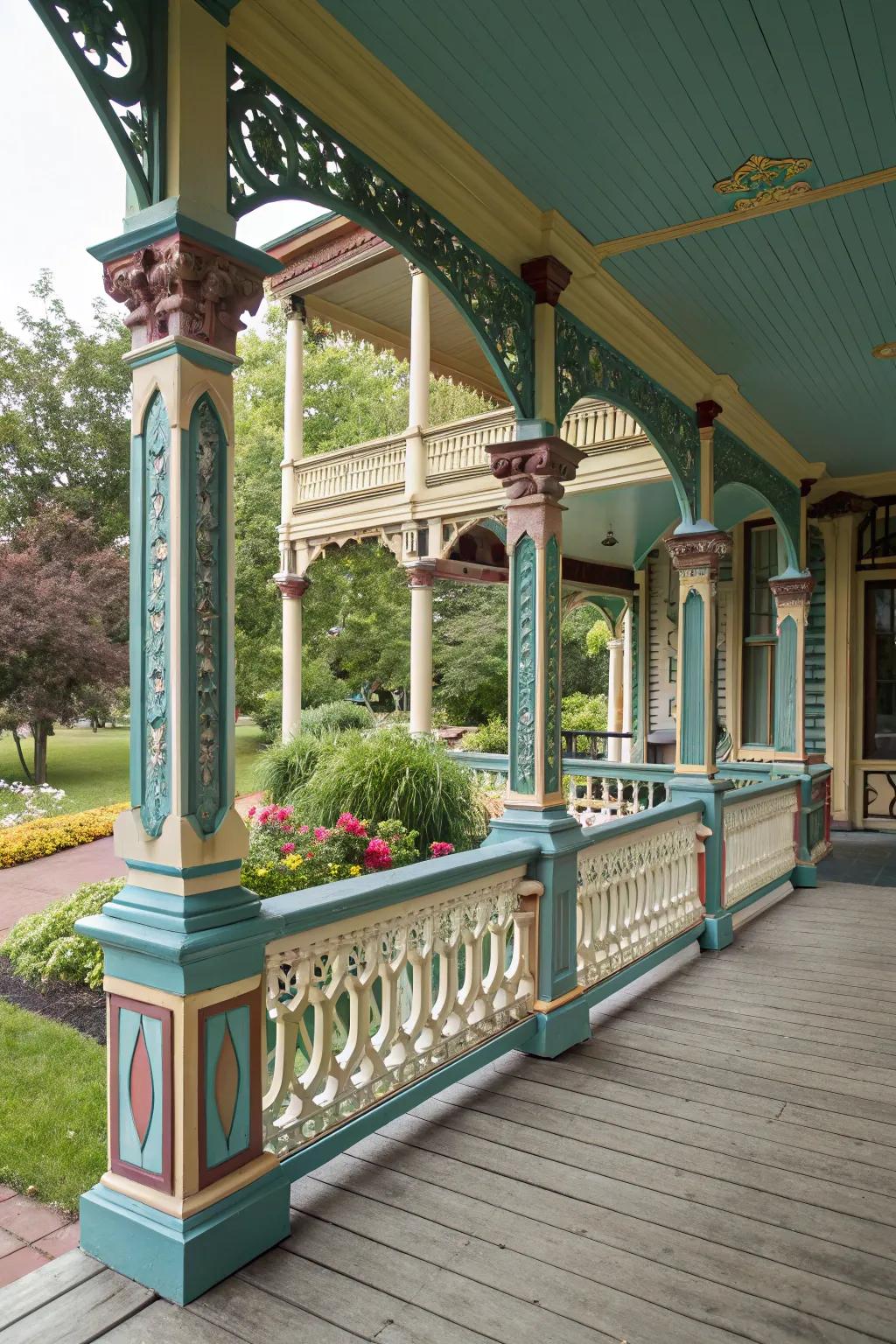Architectural details add sophistication to your porch.