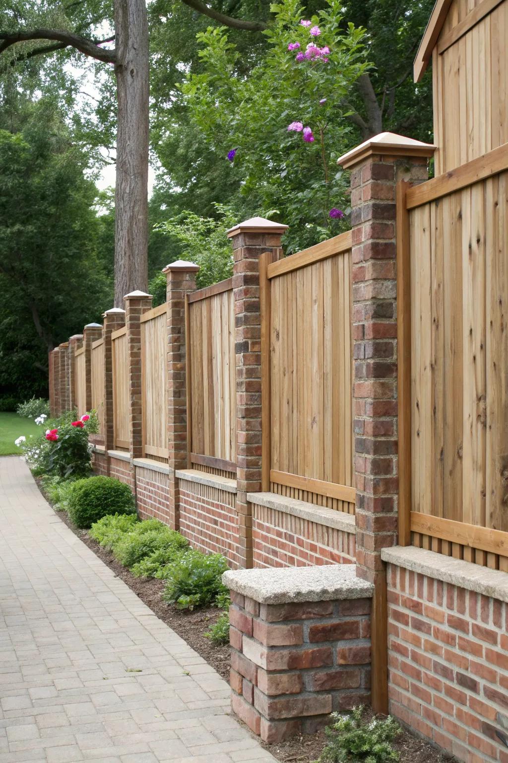 A fence with height variations for both privacy and design