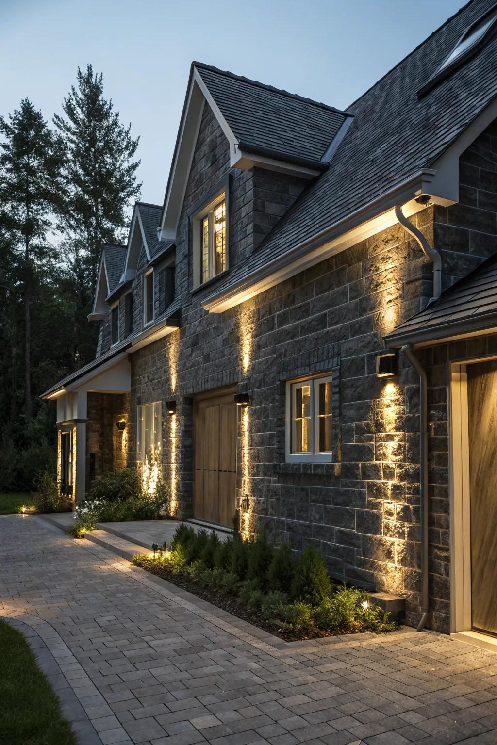 Slate stain provides bold elegance and distinction.