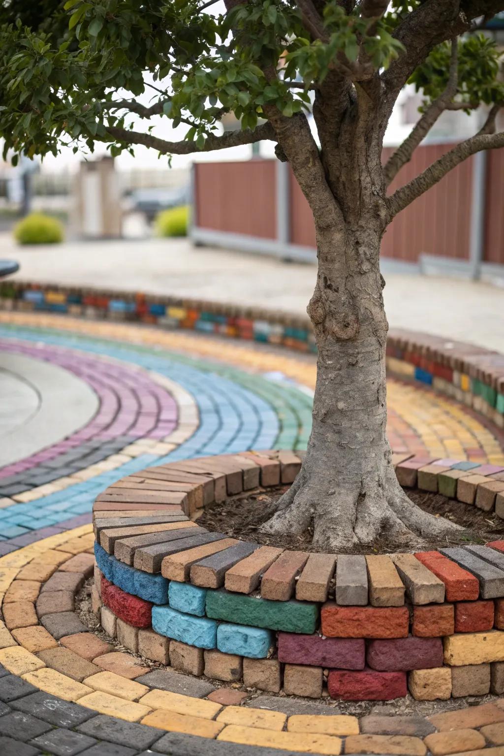 Colorful bricks bring life and personality to your garden.