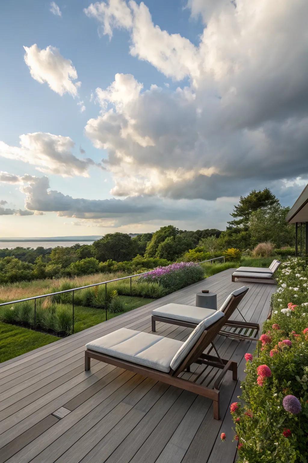 Enjoy unobstructed views with low-profile seating.