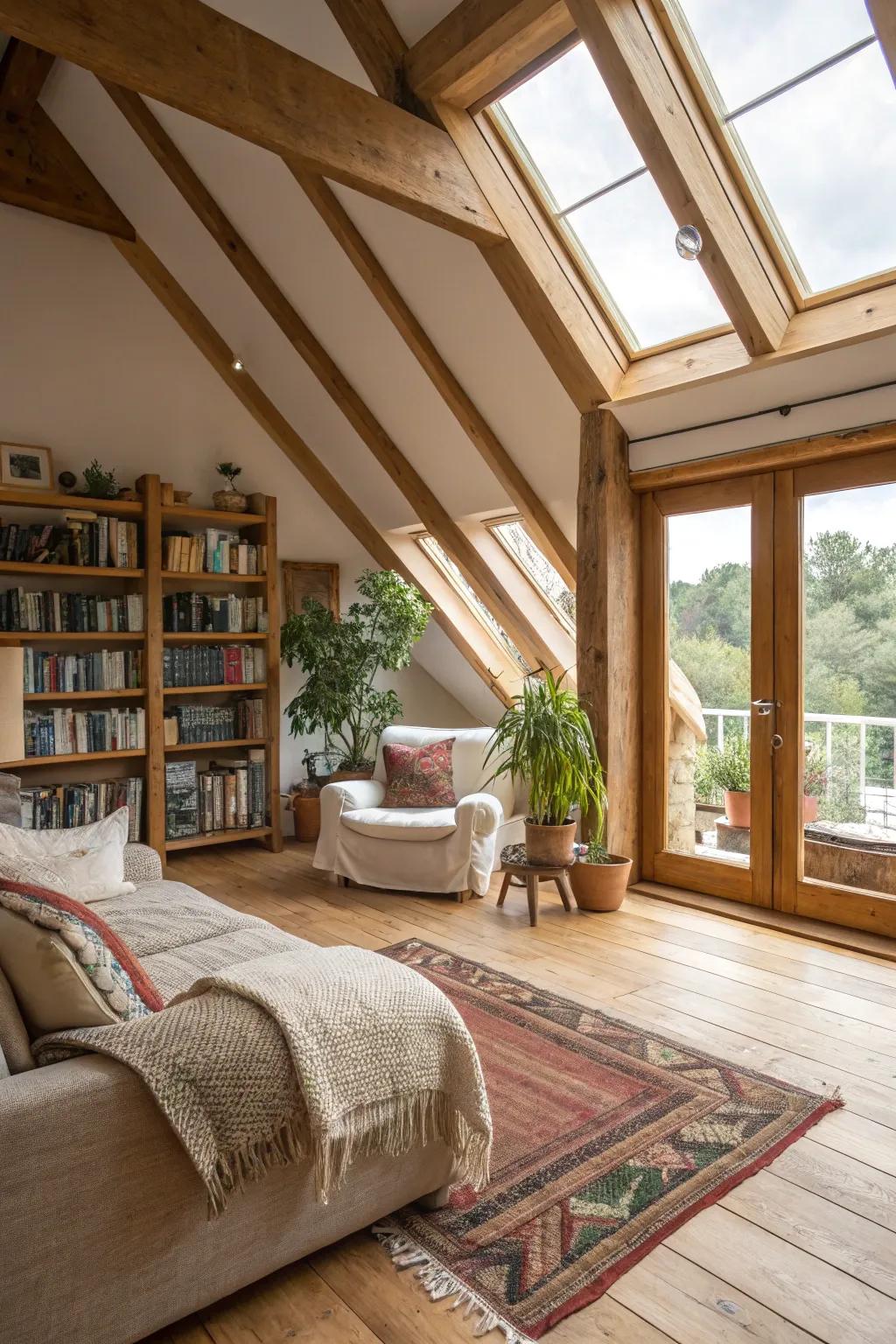 A cleverly designed loft conversion adding extra living space to a bungalow.