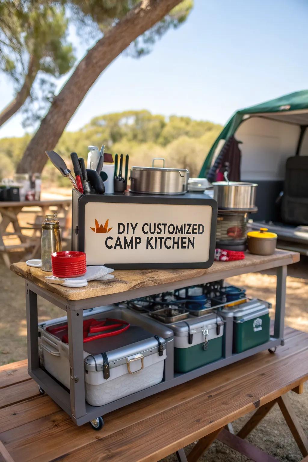 Create a camp kitchen that’s uniquely yours with DIY touches.
