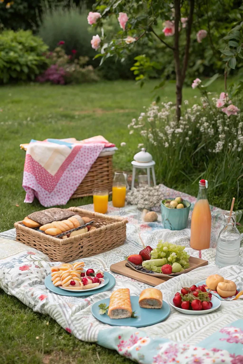 Dine under the stars with a delightful picnic arrangement.