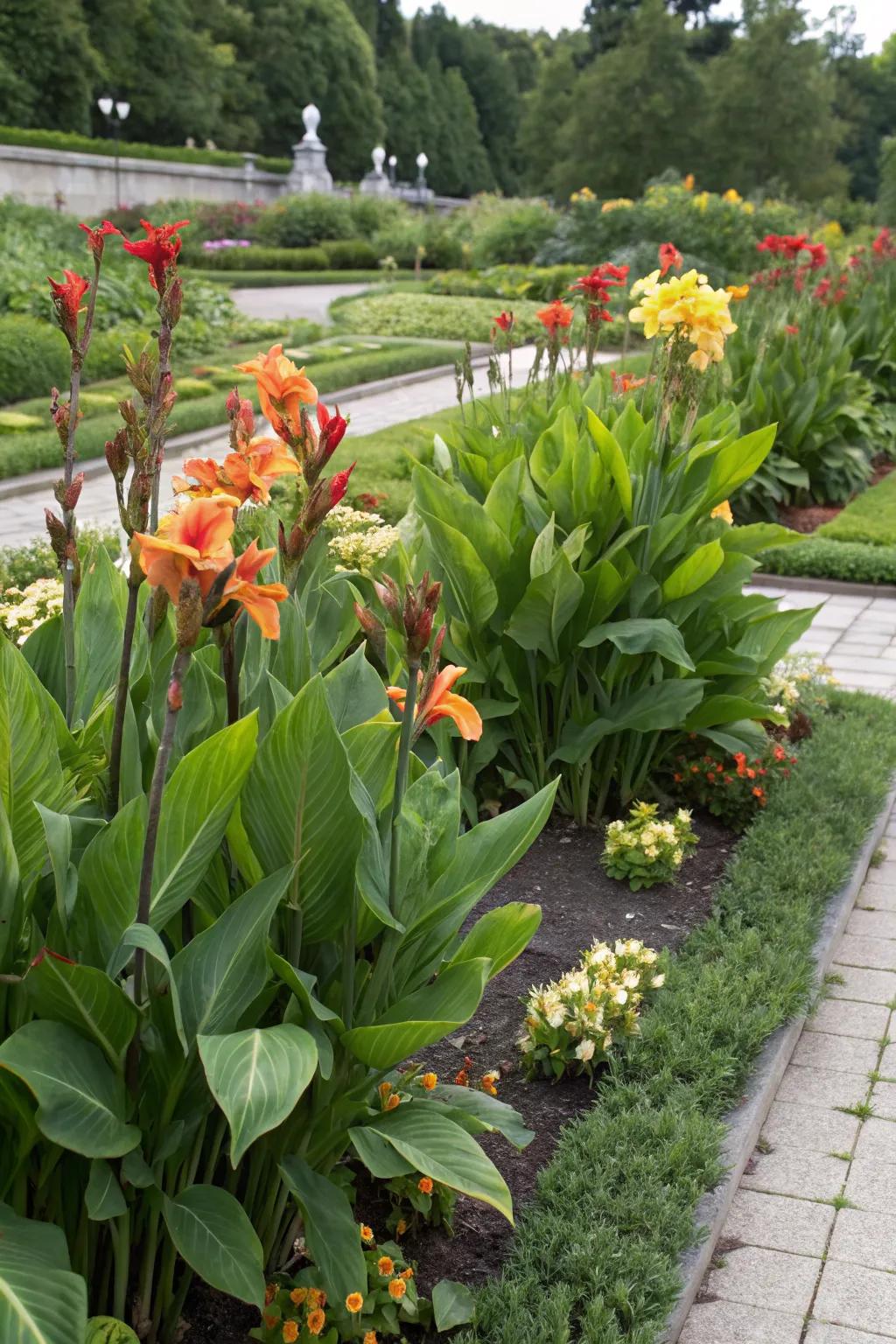 Use height variation to create a dynamic garden display.