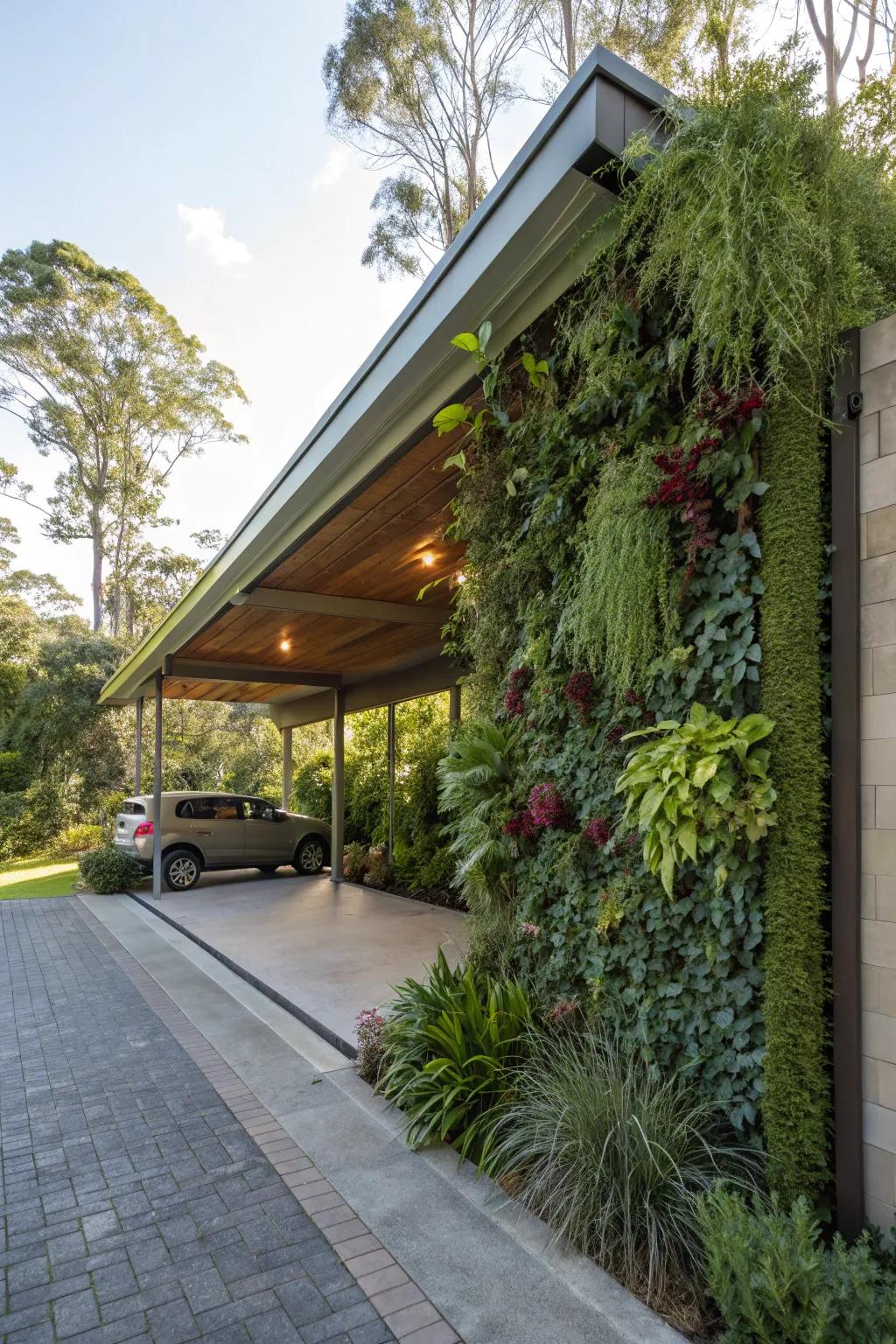 Vertical gardens offer a natural privacy solution that's both beautiful and functional.