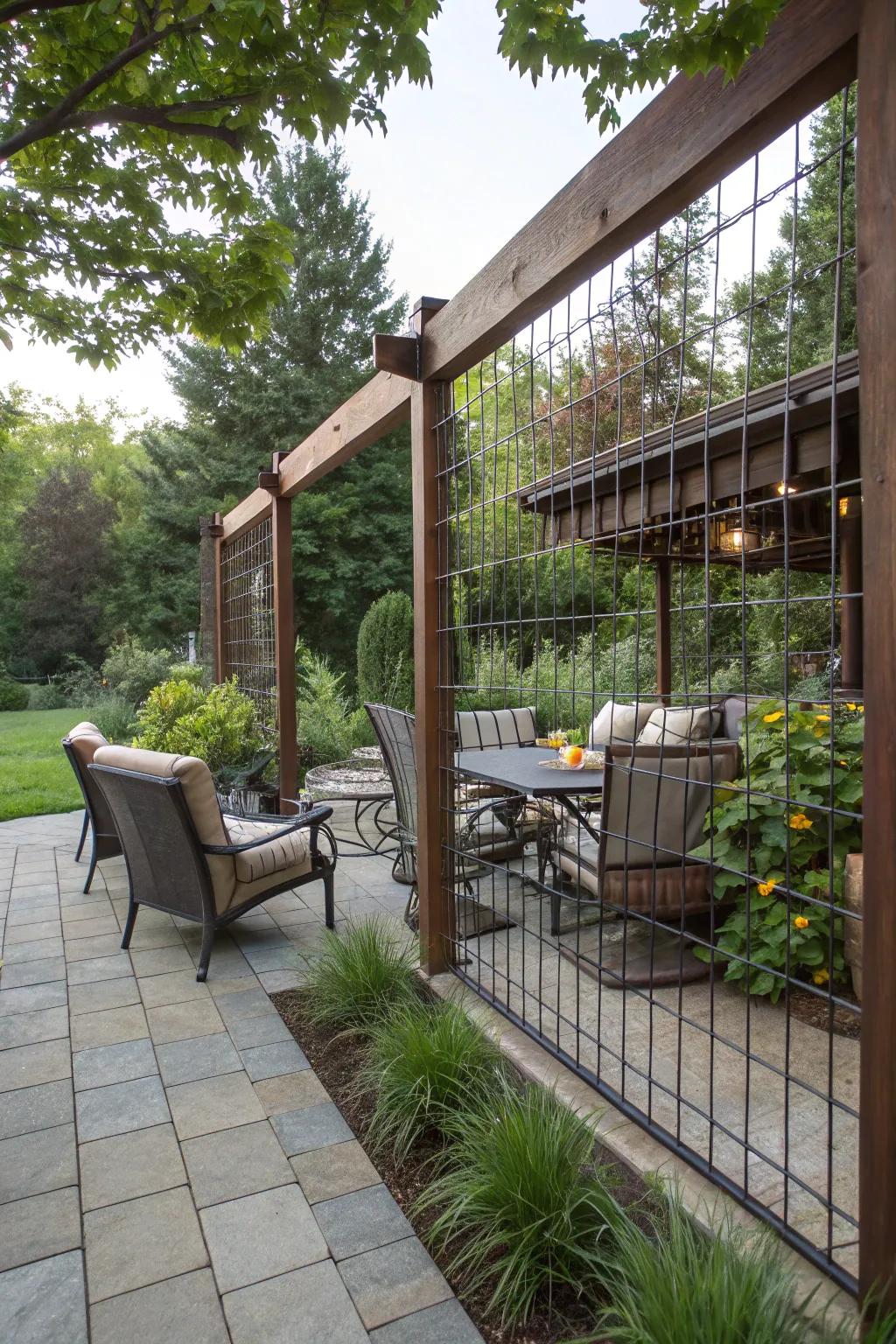 Define your outdoor space with a chic patio partition.